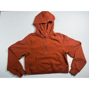 Lululemon Scuba Oversized Half-Zip Hoodie XS/S Autumn Rust NWT